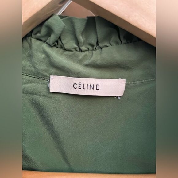 Celine - 100% Green Silk Dress - Picture 7 of 7